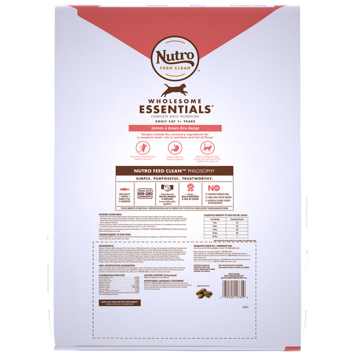 Nutro Wholesome Essentials Adult Salmon and Brown Rice Dry Cat Food