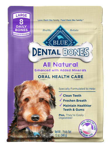 Blue Buffalo Dental Bones Large Adult Dental Chew Dog Treat