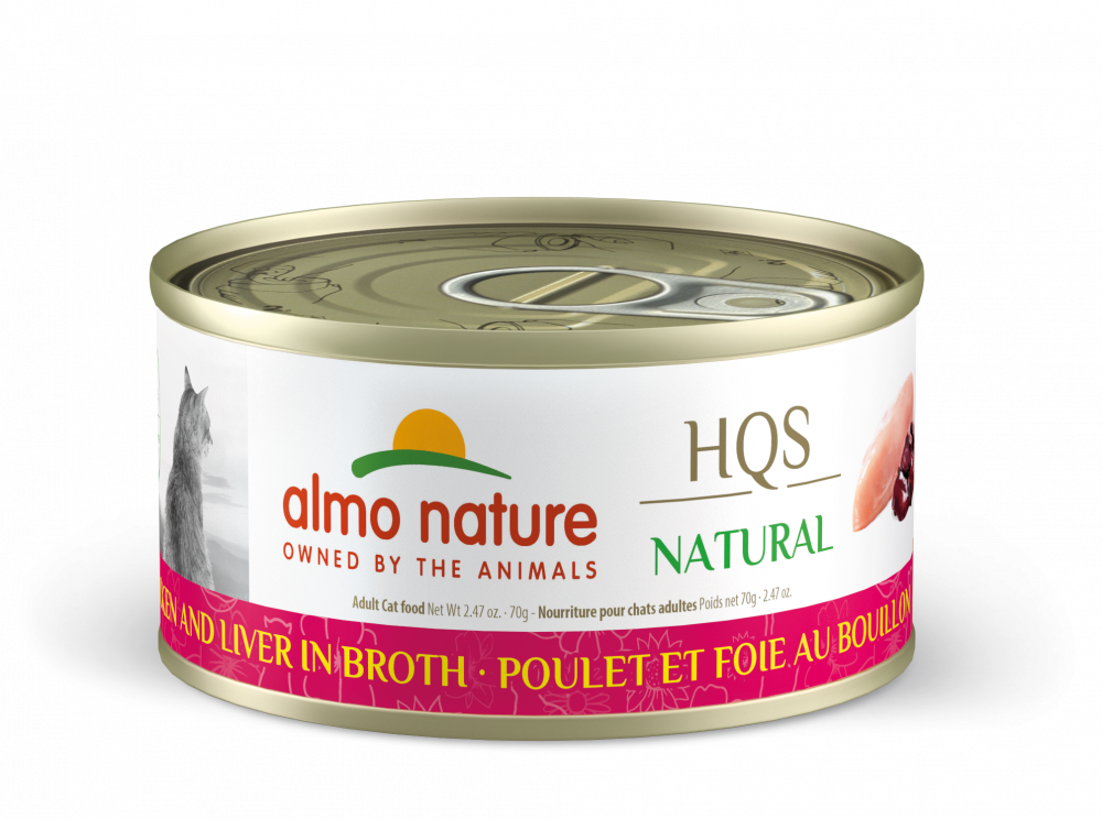 Almo Nature HQS Natural Cat Grain Free Chicken Liver Canned Cat Food