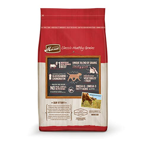 Merrick Classic Healthy Grains Beef+ Brown Rice Recipe with Ancient Grains Dry Dog Food, 25 lbs.