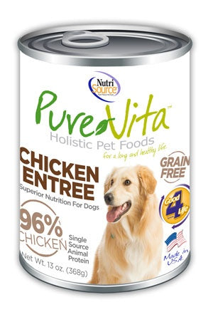 PureVita Grain Free 96% Real Chicken Entree Canned Dog Food