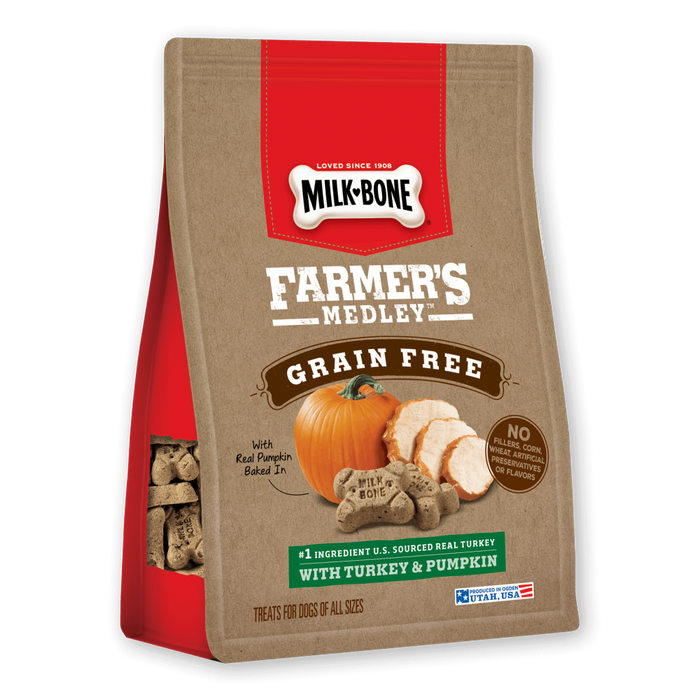 Milk-Bone Farmer's Medley Grain Free Biscuits with Turkey & Pumpkin Dog Treats