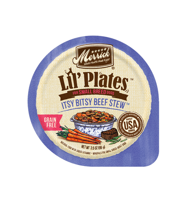 Merrick Lil' Plates Grain Free Mini Medley Variety Pack Wet Dog Food Tray