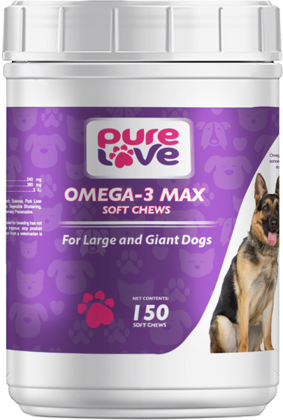 Pure Love EZ-Chew Omega-3 Fatty Acid Soft Chews for Large and Giant Dogs