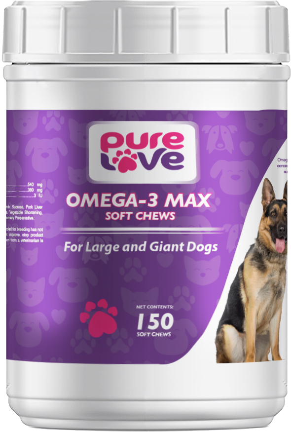 Pure Love EZ-Chew Omega-3 Fatty Acid Soft Chews for Large and Giant Dogs