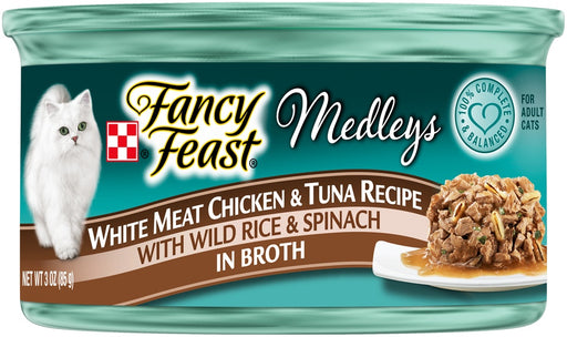 Fancy Feast Medleys White Meat Chicken & Tuna Recipe Canned Cat Food
