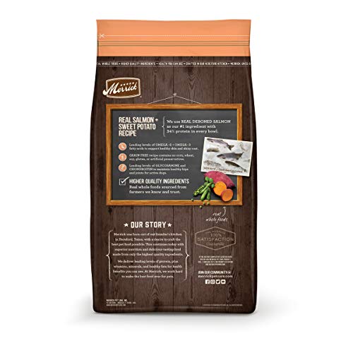Merrick Grain Free Dry Dog Food Real Salmon & Sweet Potato Recipe - 4 lb. Bag