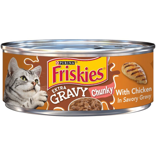 Friskies Extra Gravy Chunky with Chicken in Savory Gravy Canned Cat Food