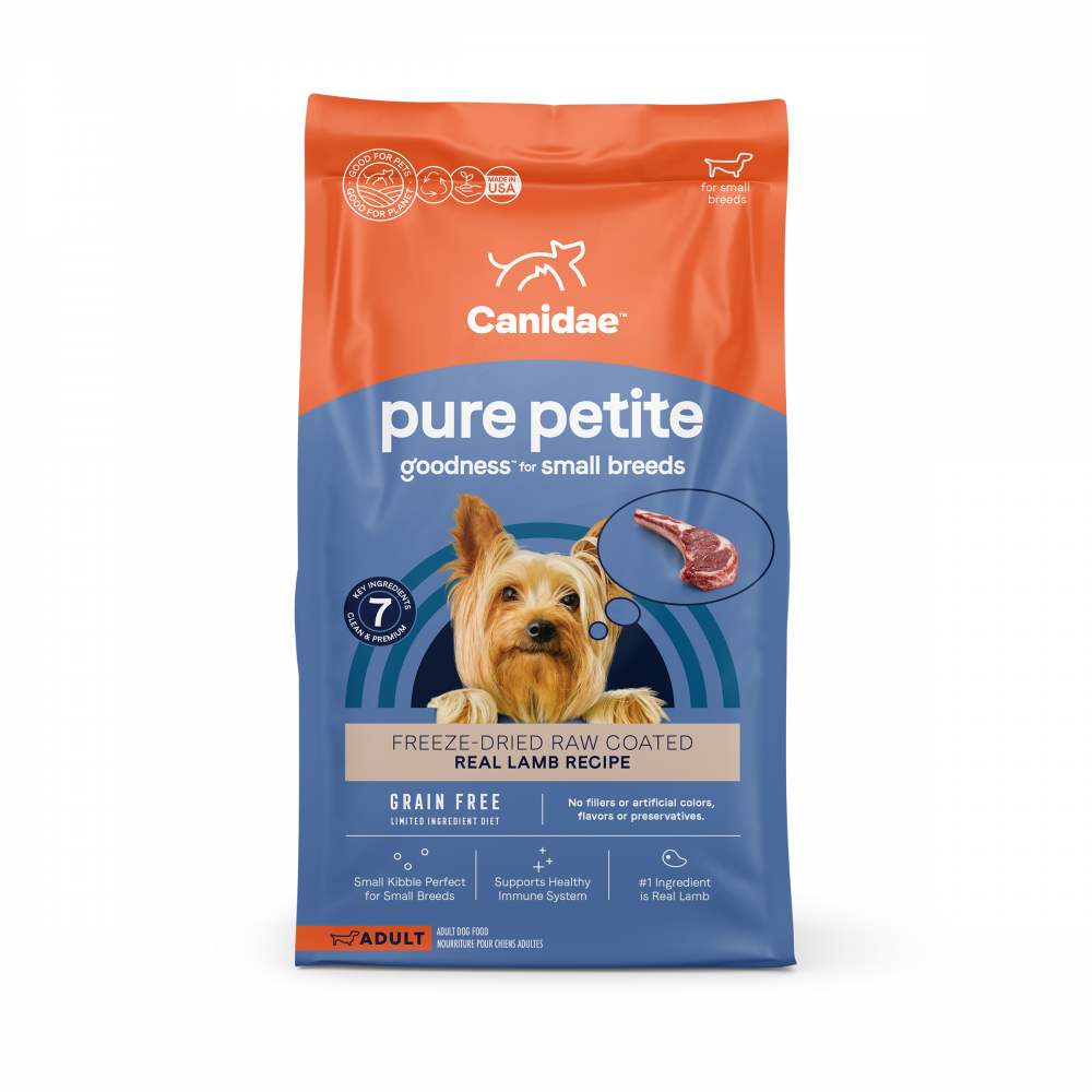 Canidae grain free pure petite small breed raw coated dry dog food Clearance