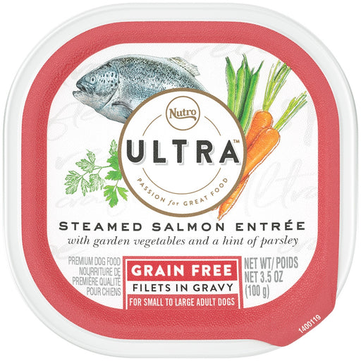 Nutro Ultra Grain Free Steamed Salmon Entree Filets in Gravy Wet Dog Food