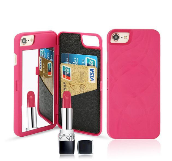 Phone Case with Mirror and Card Slot