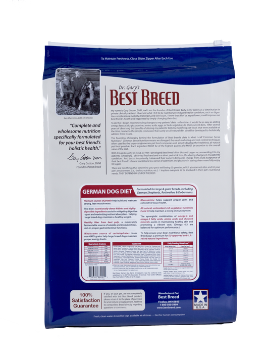 Dr. Gary's Best Breed Holistic German Dry Dog Food