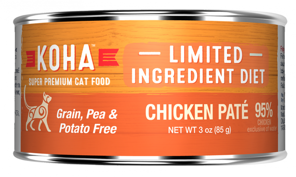 KOHA Grain & Potato Free Limited Ingredient Diet Chicken Pate Canned Cat Food