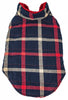 Pet Life Allegiance Blue & Red Plaid Insulated Dog Coat