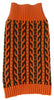 Pet Life Harmonious Dual Color Orange & Brown Weaved Heavy Cable Knitted Dog Sweater