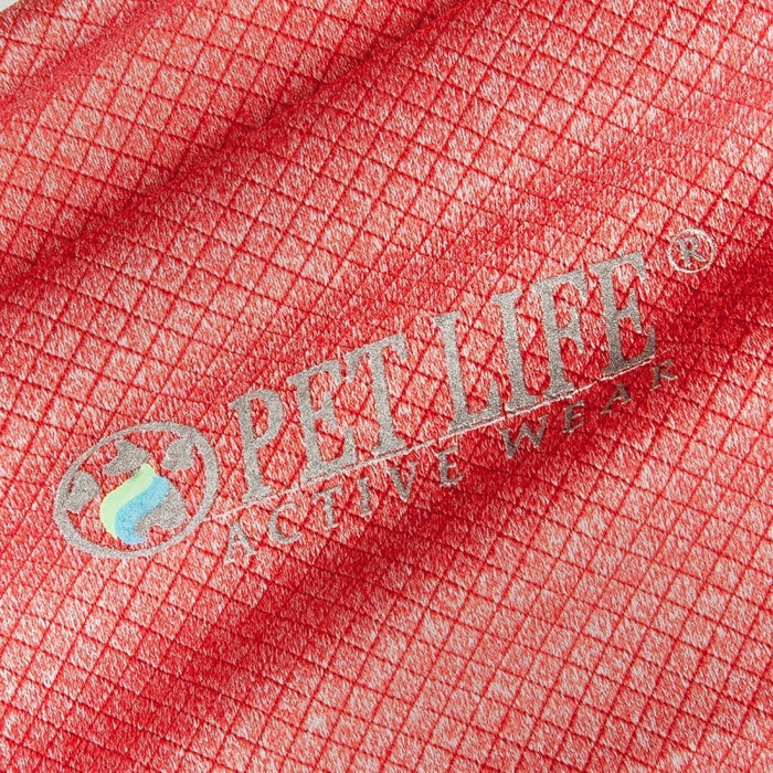 Pet Life Active Relax Stretch Fur Flexed Red Polo Dog T-Shirt