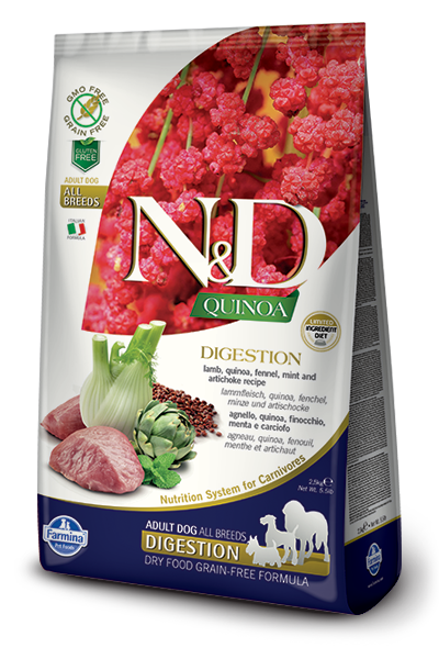 Farmina Natural & Delicious Quinoa Functional Digestion Lamb Adult Dog, 5.5-lb