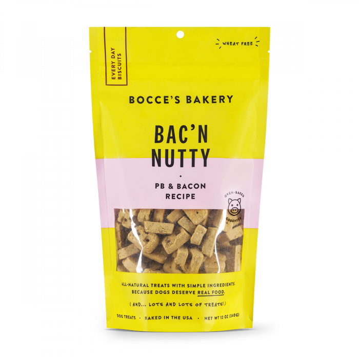 Bocce's Bakery Every Day Bac'n Nutty Biscuit Dog Treats