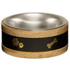 Loving Pets Black Label Wooden Ring Dog Bowl