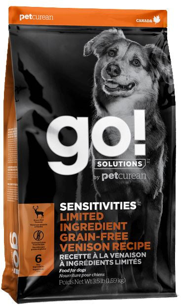 Petcurean GO! Solutions Sensitivities Limited Ingredient Venison Recipe Dry Dog Food