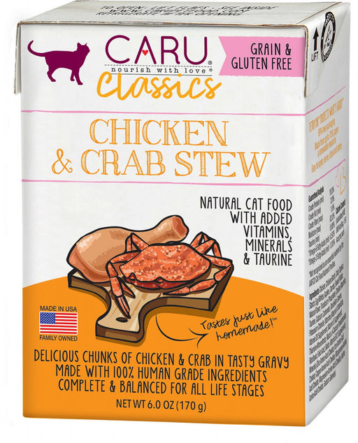 Caru Classic Grain Free Chicken & Crab Stew Recipe  Wet Cat Food