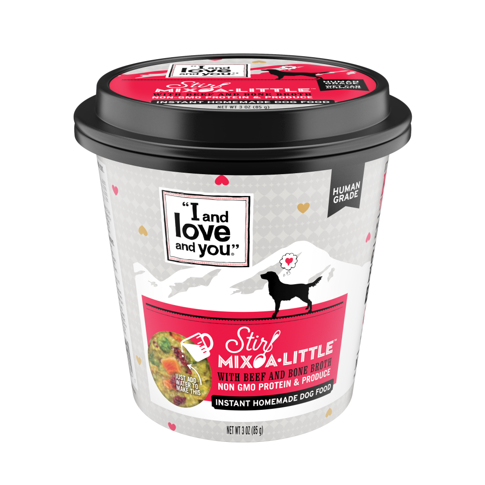 I and Love and You Stir-Mix-A-Little Beef & Bone Broth Instant Home Made Dog Food