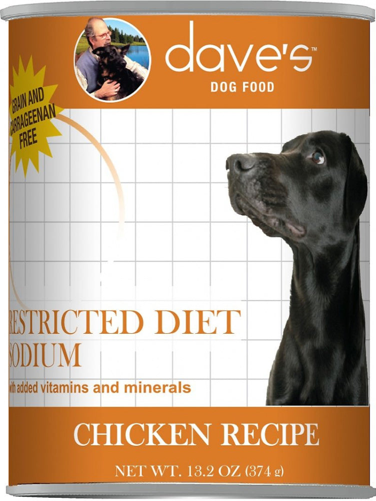 Dave's Restricted Diet Sodium Chicken Recipe Canned Dog Food