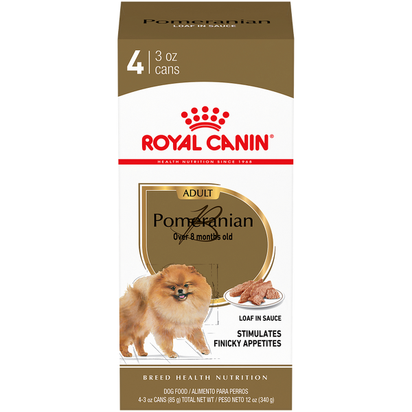 Royal Canin Breed Health Nutrition Pomeranian Adult Loaf in Sauce Canned Dog Food