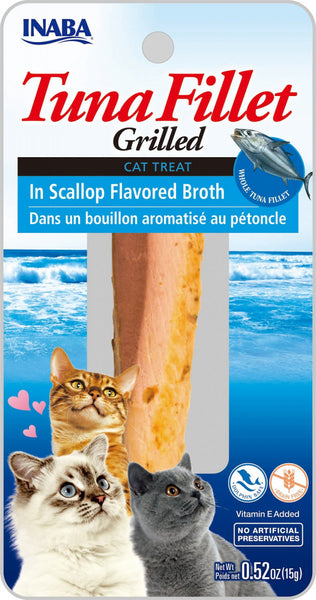 Inaba Ciao Grain Free Grilled Tuna Fillet in Scallop Broth Cat Treat