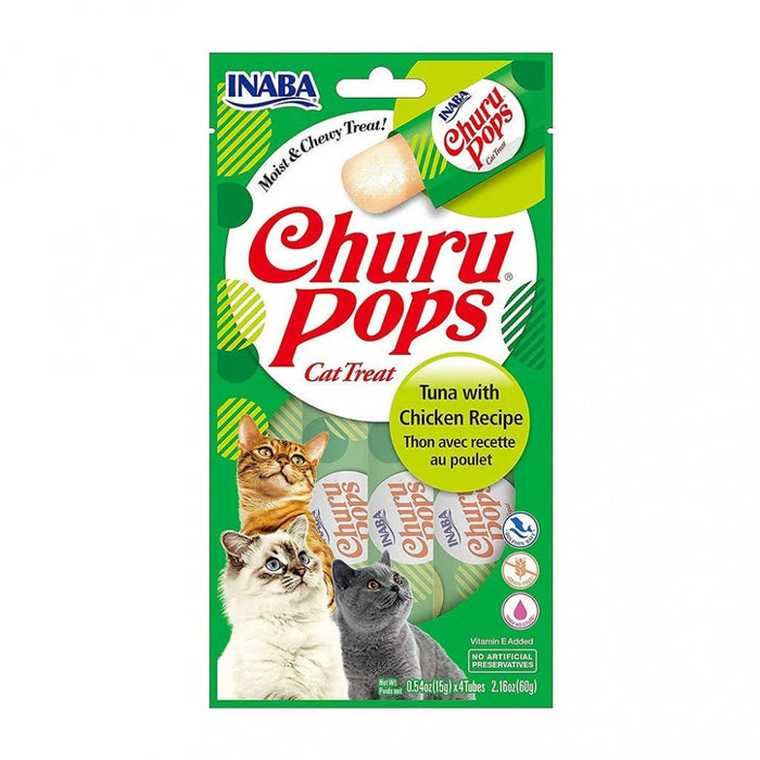 Inaba Churu Pops Tuna with Chicken Recipe Cat Treats