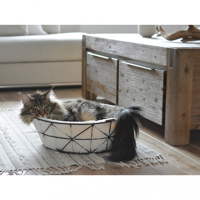 BeOneBreed Metal Wire Cat Basket & Foam Cushion
