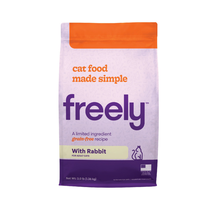 Freely Limited Ingredient Diet Natural Grain Free Kibble with Rabbit Dry Cat Food