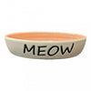 Ethical Pet Meow Oval Cat Dish Coral