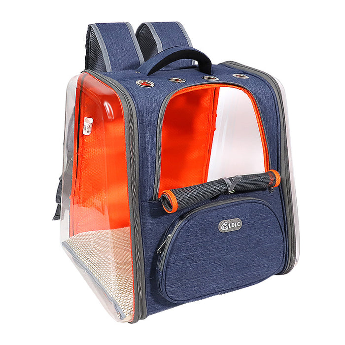 Plastic see-through window pet backpack