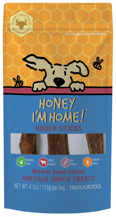 Honey I'm Home Natural Honey Coated Udder Sticks Dog Chews