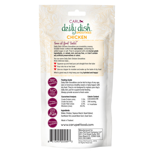 Caru Daily Dish Smoothie Chicken Flavor Lickable Treat for Dogs