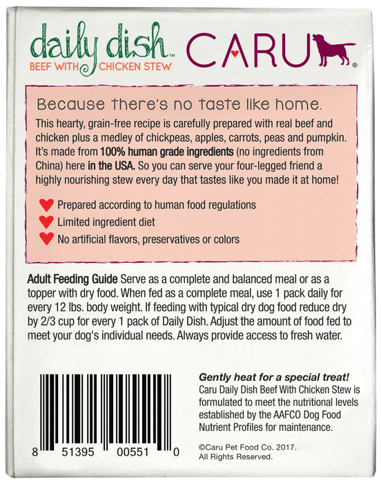 Caru Daily Dish Beef With Chicken Stew For Dogs