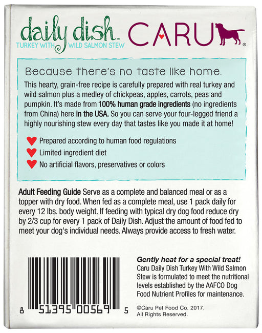 Caru Daily Dish Turkey With Salmon Stew For Dogs