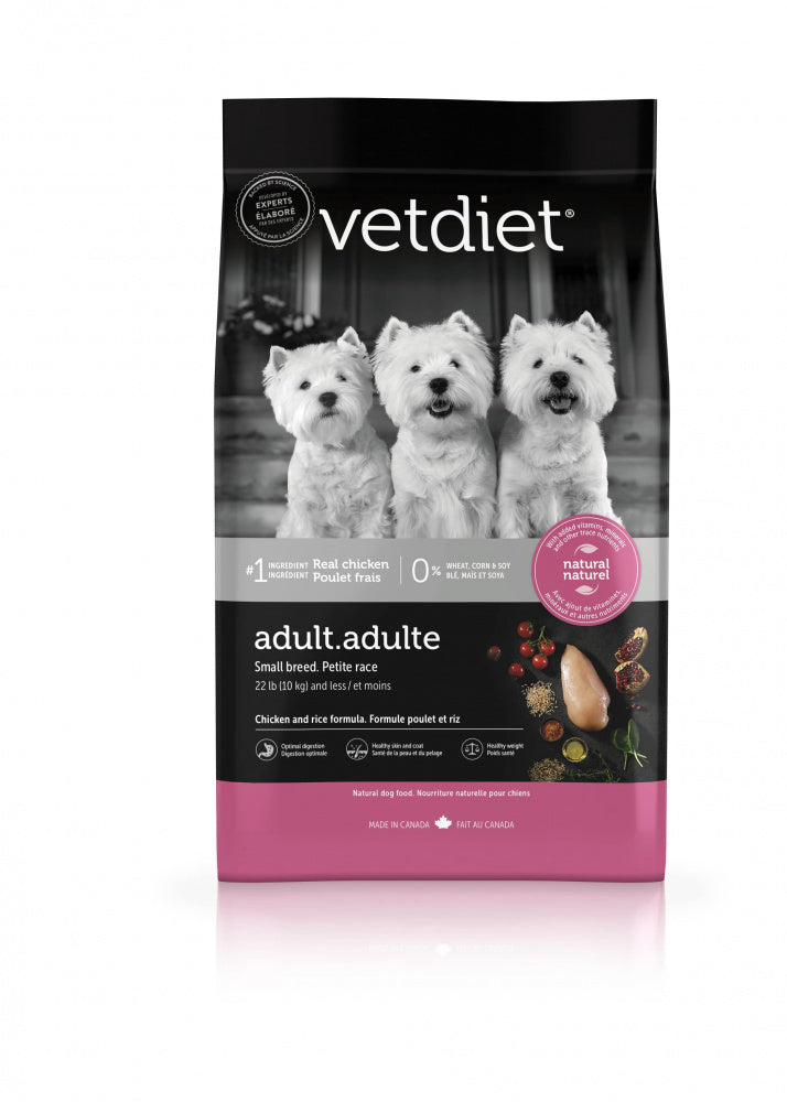 Vetdiet Chicken & Rice Formula Adult Small Breed Dog Food — AZ Pet Foods
