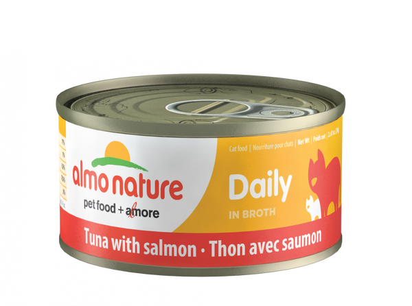 Almo Nature Daily Complete Cat Tuna with Salmon in Broth Canned Cat Food