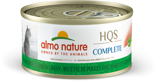 Almo Nature HQS Complete Cat Grain Free Chicken with Green Beans In Gravy Canned Cat Food