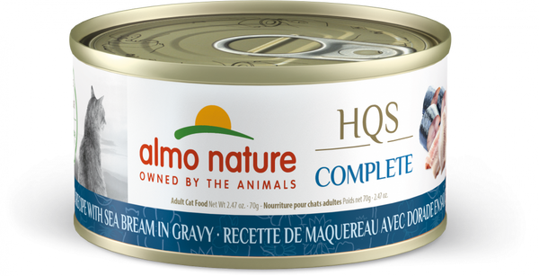 Almo Nature HQS Complete Cat Grain Free Mackerel with Sea Bream Canned Cat Food