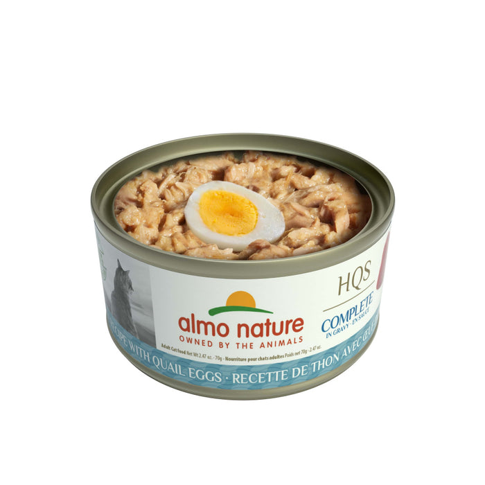 Almo Nature HQS Complete Cat Grain Free Tuna with Quail Egg In Gravy Canned Cat Food