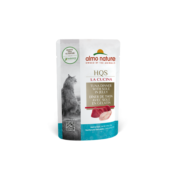 Almo Nature HQS La Cucina Cat Grain Free Tuna with Sole In Jelly Wet Cat Food