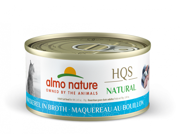 Almo Nature HQS Natural Cat Grain Free Additive Free Mackerel Canned Cat Food