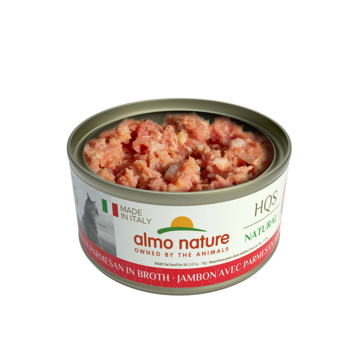 Almo Nature HQS Natural Cat Grain Free Ham with Parmesan Canned Cat Food