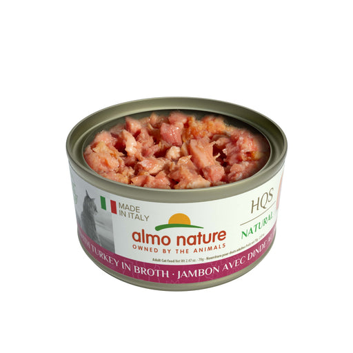 Almo Nature HQS Natural Cat Grain Free Ham with Turkey Canned Cat Food
