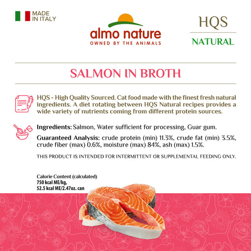 Almo Nature HQS Natural Cat Grain Free Salmon Canned Cat Food