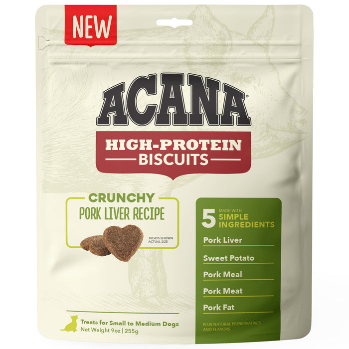 ACANA Crunchy Biscuits High-Protein Pork Liver Recipe Dog Treats