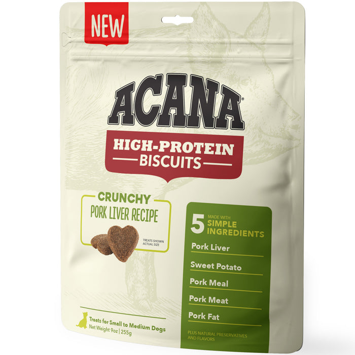 ACANA Crunchy Biscuits High-Protein Pork Liver Recipe Dog Treats